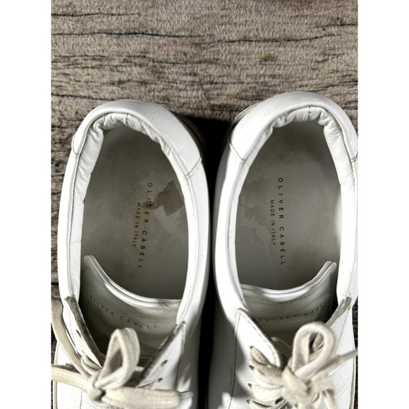 Oliver Cabell Low 1 off-White Mens Italy Leather Shoe sneaker Size 42, US 9 - Picture 5 of 10